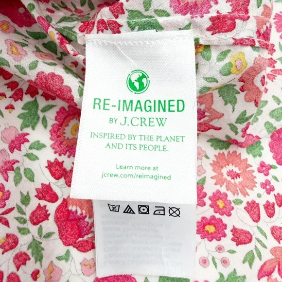 J. Crew Slim-Fit Button Down Shirt in Liberty Fabric Danjo Floral Print Size 4 - Picture 12 of 14